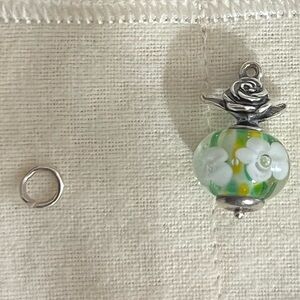Rare James Avery rose floral finial